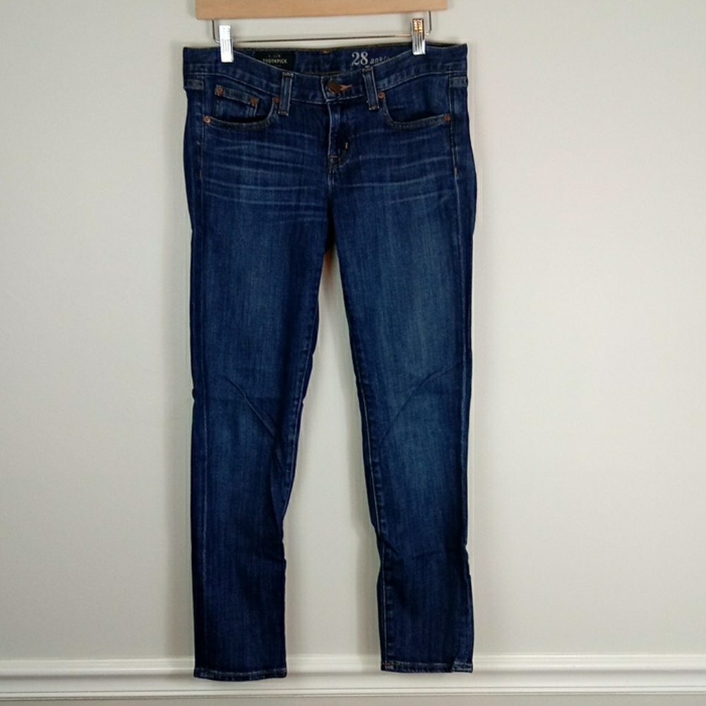 J.crew toothpick skinny denim jeans  28 ankle